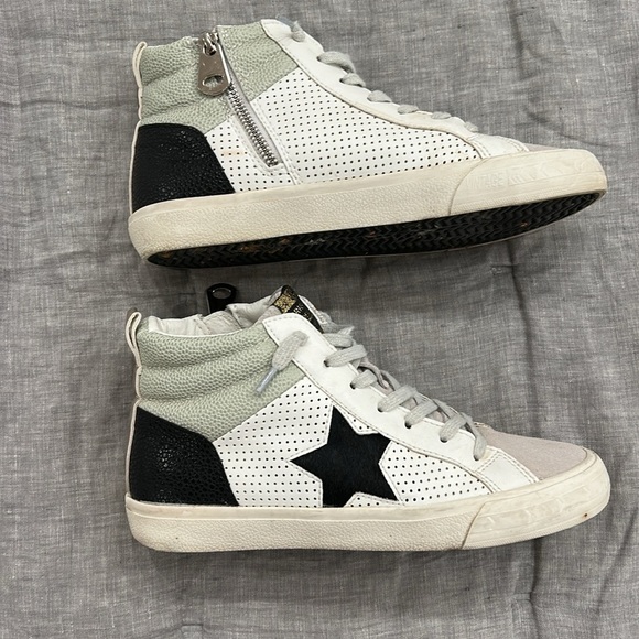 Vintage Havana Gray and White Sneakers 8 women designer shoes star gym high top - Picture 3 of 8